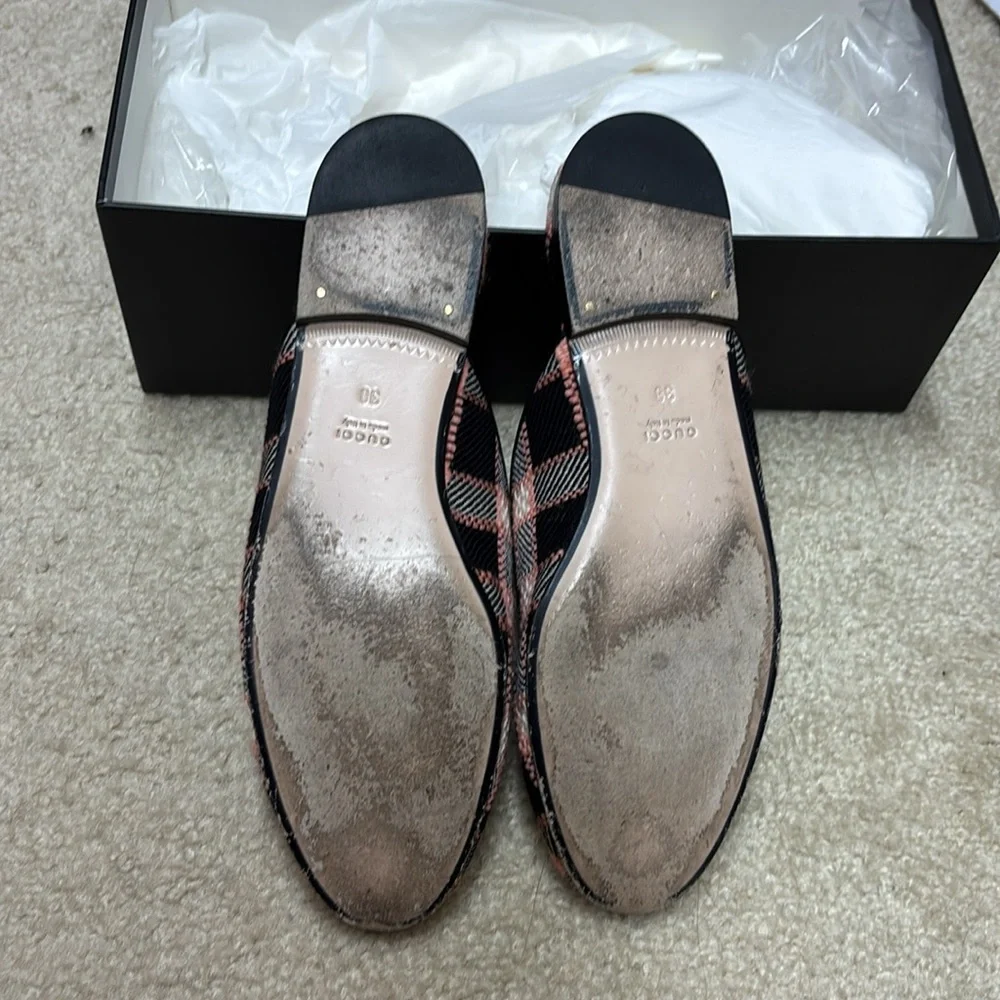 *GUCCI* Princetown Pink and Black Tweed Slides 38 - Picture 3 of 8